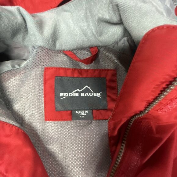 Eddie Bauer Hooded Jacket Womens PXL Red Pockets WeatherEdge Outdoors - Picture 4 of 7